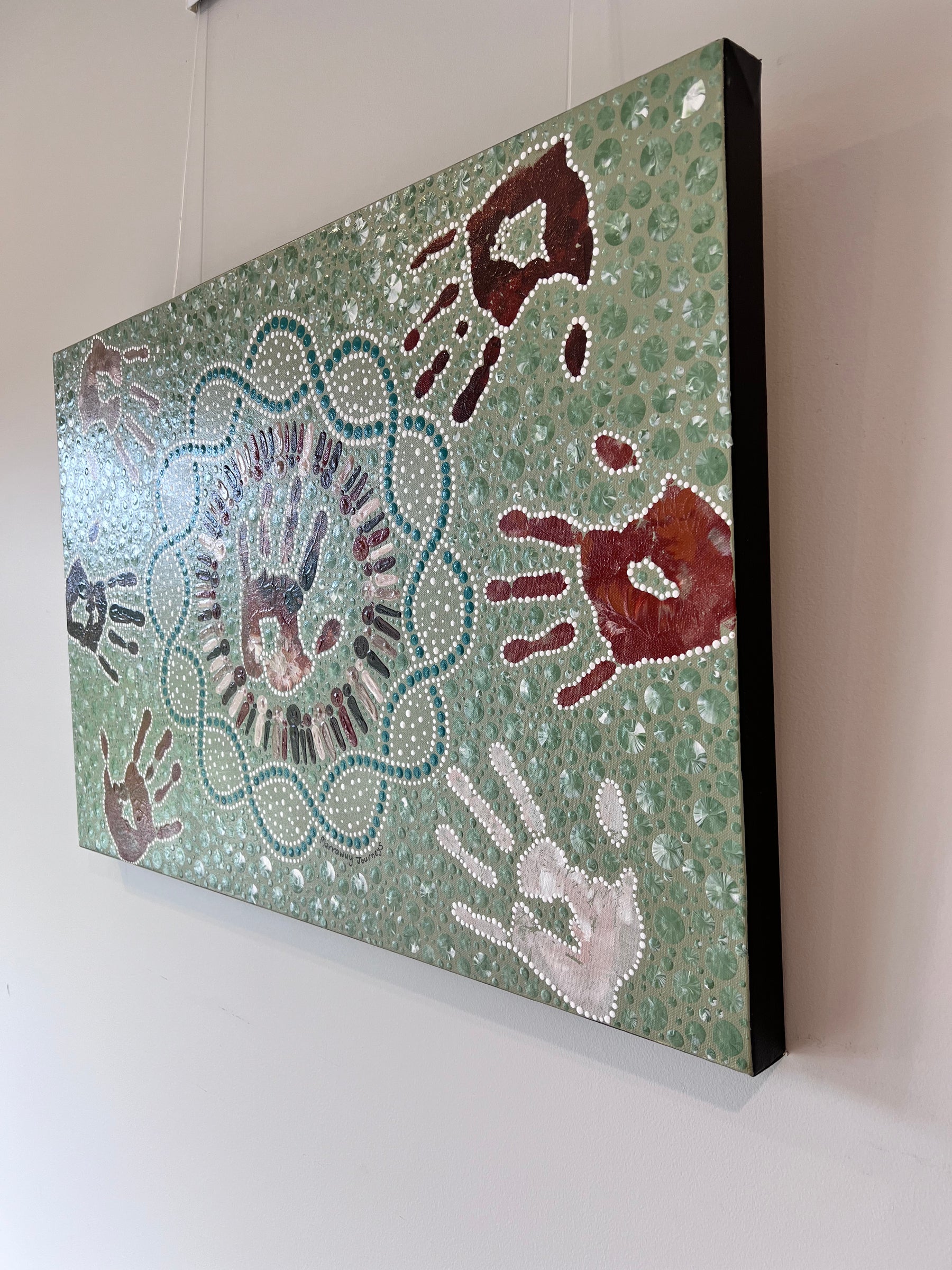Independently Together (20x30") - original painting *This painting is currently on display and for sale at the AIATSIS' Indigenous Art Market 2023 8-17 December unless sold during that time*