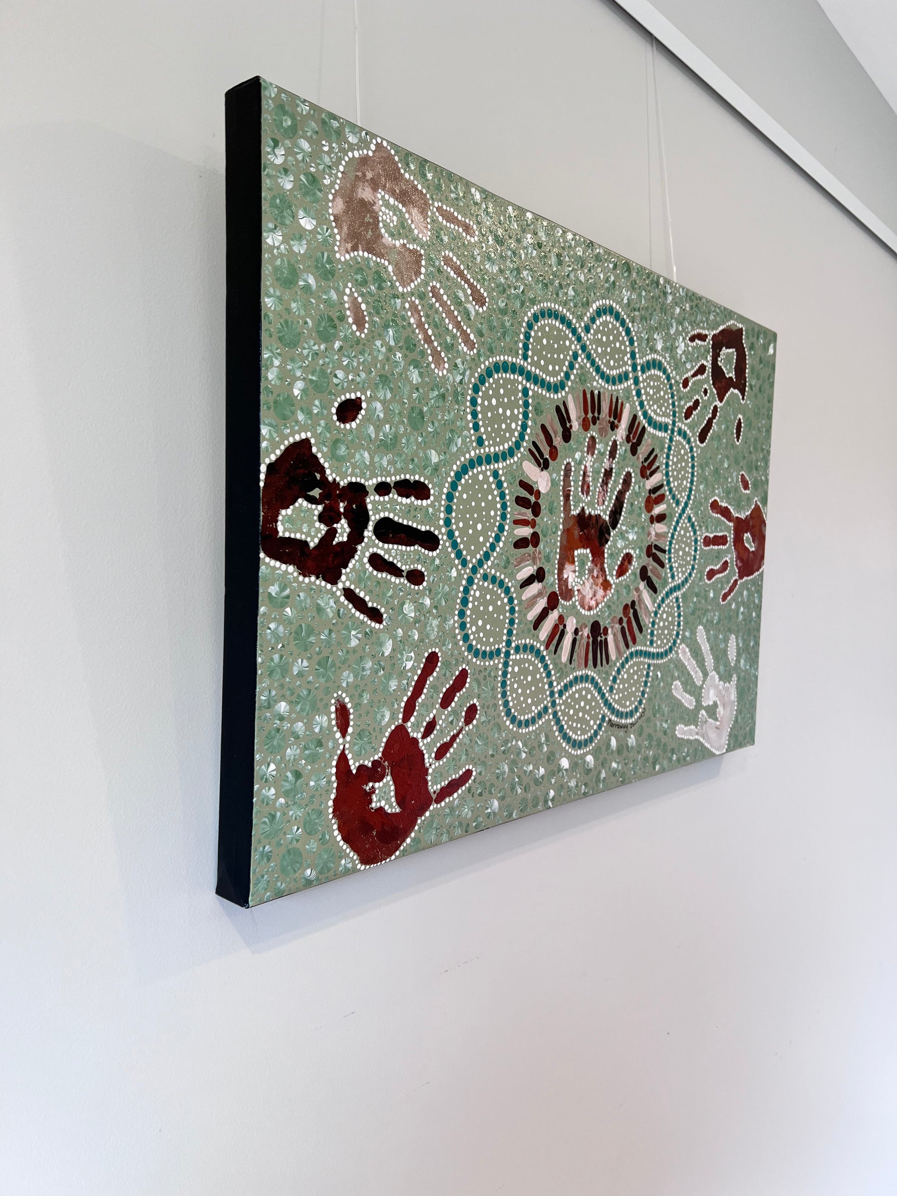 Independently Together (20x30") - original painting *This painting is currently on display and for sale at the AIATSIS' Indigenous Art Market 2023 8-17 December unless sold during that time*