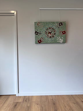 Independently Together (20x30") - original painting *This painting is currently on display and for sale at the AIATSIS' Indigenous Art Market 2023 8-17 December unless sold during that time*
