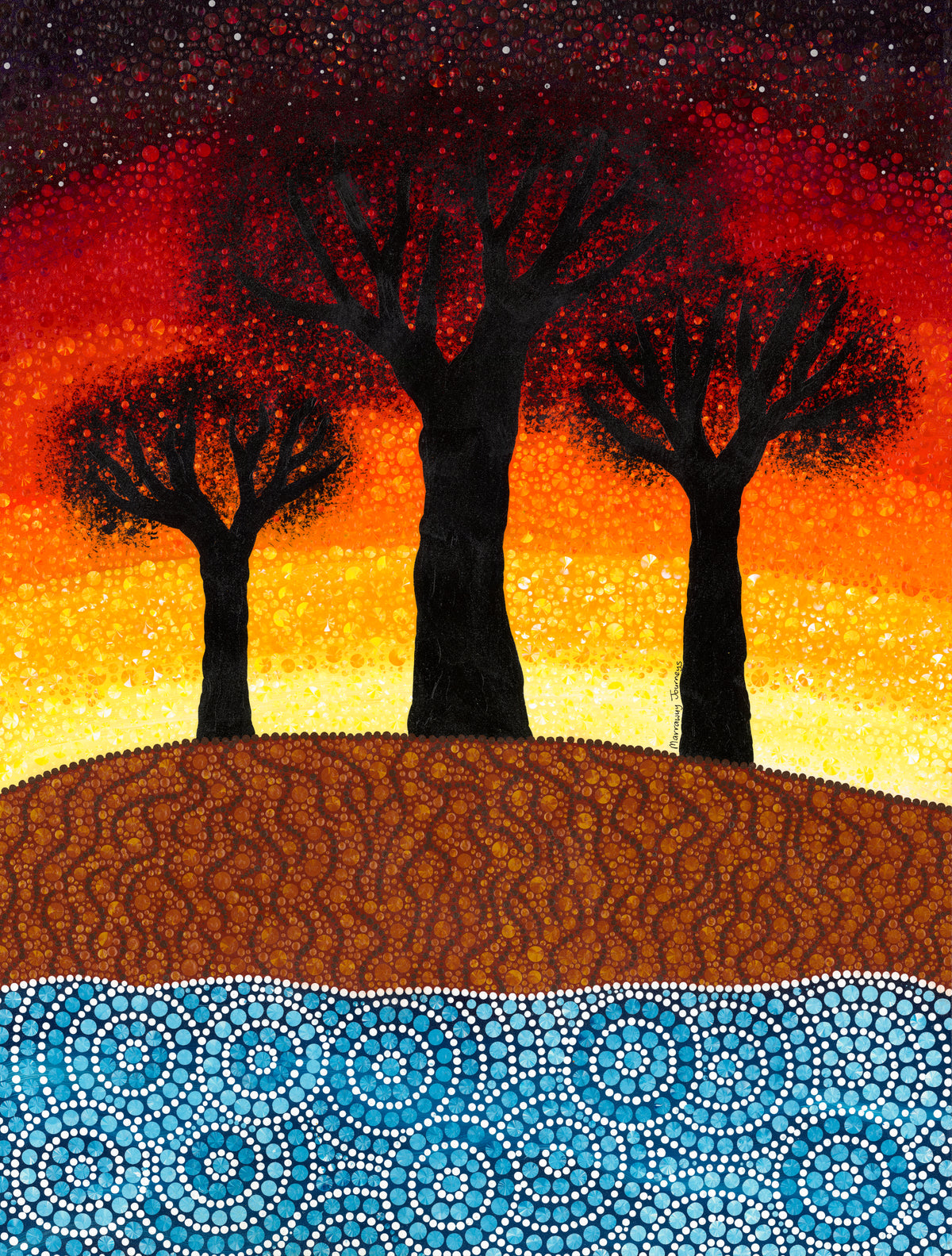 Infinite Journeys (30x40")‌ - original painting *This painting is currently on display and for sale at the AIATSIS' Indigenous Art Market 2023 8-17 December unless sold during that time*