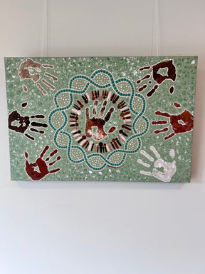 Independently Together (20x30") - original painting *This painting is currently on display and for sale at the AIATSIS' Indigenous Art Market 2023 8-17 December unless sold during that time*